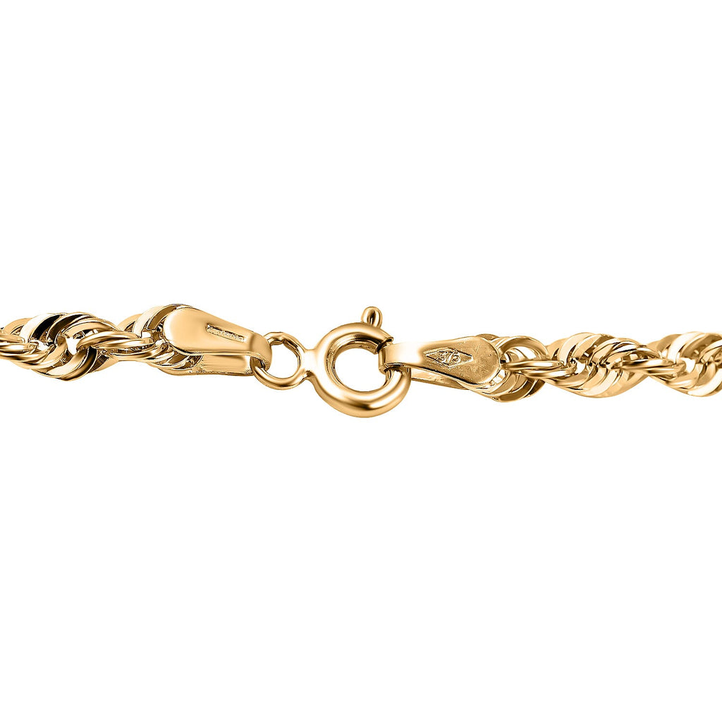 Maestro Collection - 9K Yellow Gold Rope Necklace (Size - 20) with Spring Ring Clasp, Gold Wt. 3.18 Gms.