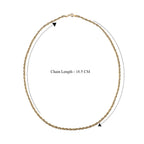 Maestro Collection - 9K Yellow Gold Rope Necklace (Size - 20) with Spring Ring Clasp, Gold Wt. 3.18 Gms.