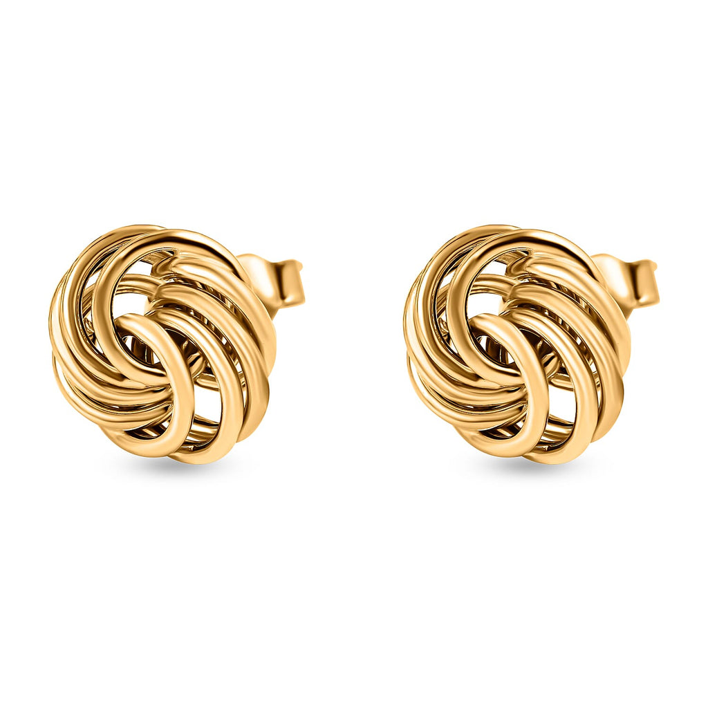 Rachel Galley - 9K Yellow Gold Rose Earrings