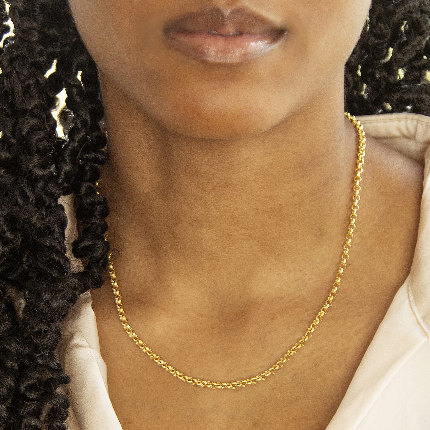 9K Yellow Gold Round Belcher Chain 18 Inch 7190445 1