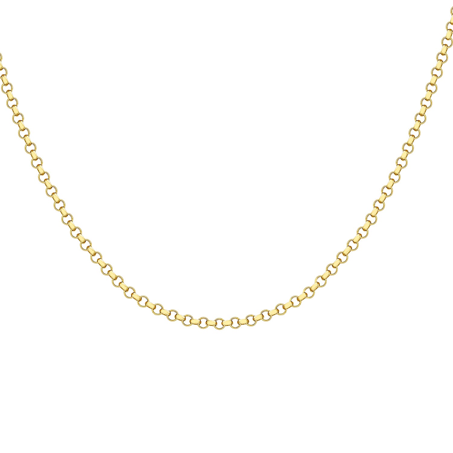 9K Yellow Gold Round Belcher Chain 18 Inch 7190445 4
