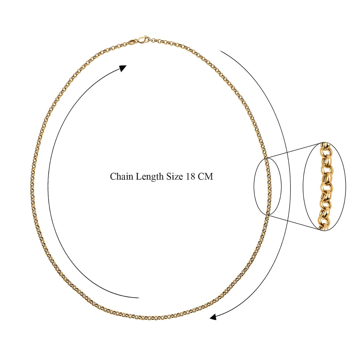 9K Yellow Gold Round Belcher Chain (Size - 20), Gold Wt. 3.5 Gms 7768305 6