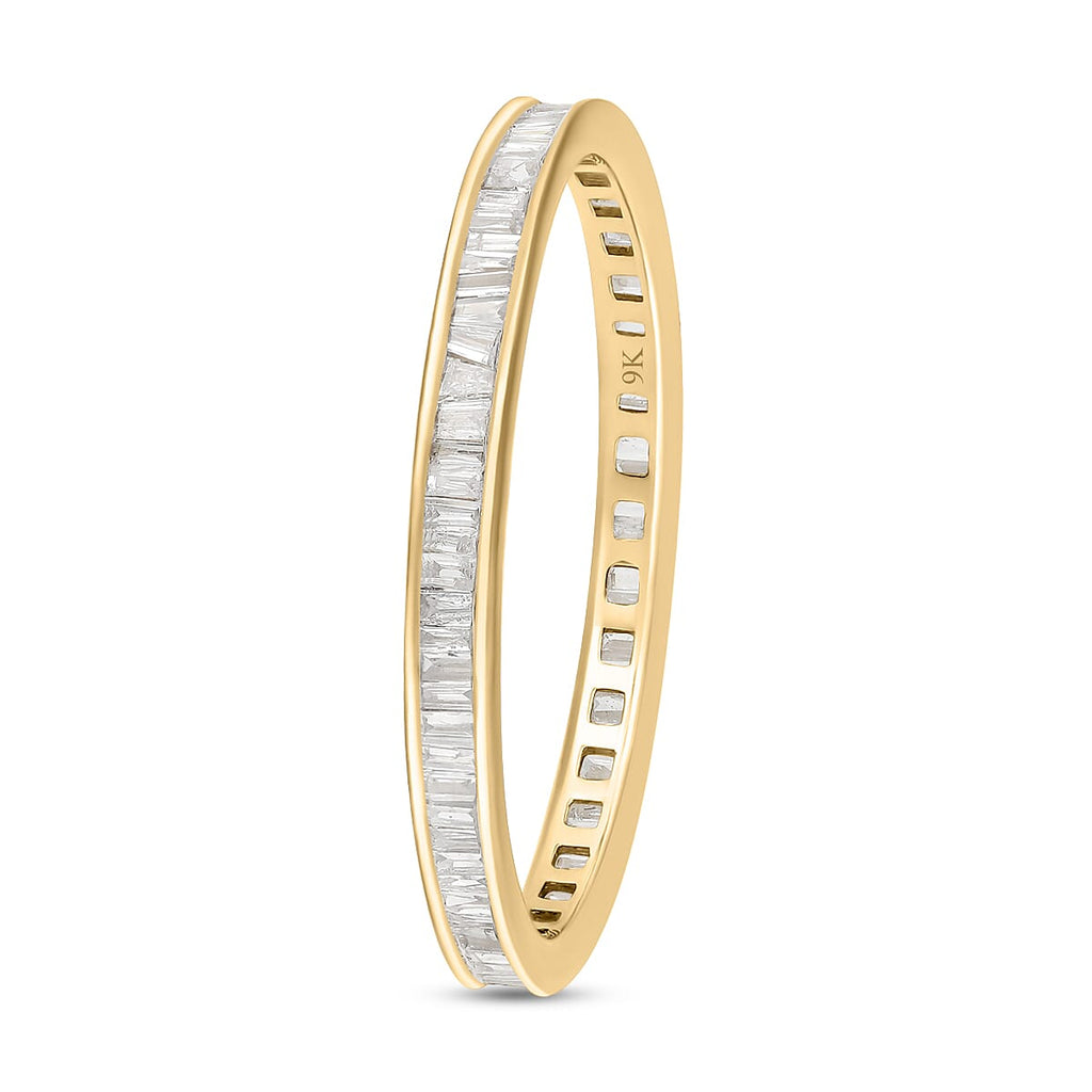 9K Yellow Gold SGL Certified Diamond (I1-I2-G-H) Ring 0.50 Ct.