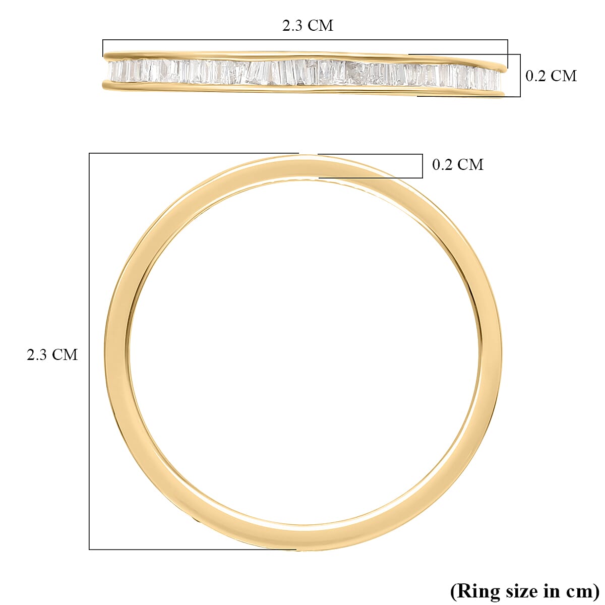 9K Yellow Gold SGL Certified Diamond (I1-I2-G-H) Ring 0.50 Ct. 8952229 6