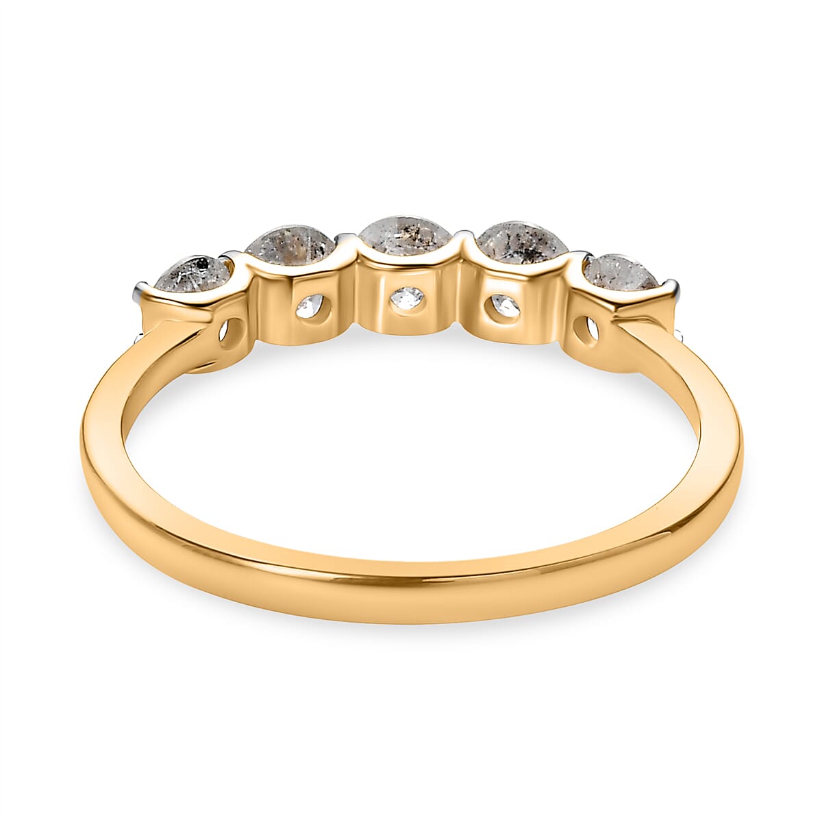 One Time Close Out Deal- 9K Yellow Gold SGL Certified Diamond (G-H) 5 Stone Ring 1.00 Ct 7536177 9