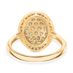 Super Find- 9K Yellow Gold SGL Certified Natural Yellow Diamond & White Diamond Ring 1.00 Ct.