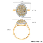 Super Find- 9K Yellow Gold SGL Certified Natural Yellow Diamond & White Diamond Ring 1.00 Ct.