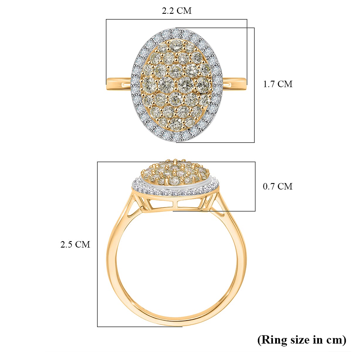 Super Find- 9K Yellow Gold SGL Certified Natural Yellow Diamond &amp; White Diamond Ring 1.00 Ct. 8114259 5