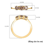 Argyle Diamond Closeout - 9K Yellow Gold SGL Certified I3 Natural Champagne Diamond 3 Stone Ring 1.00 Ct.