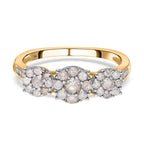 9K Yellow Gold SGL Certified Natural Diamond (G-H) Ring 1.00 Ct.