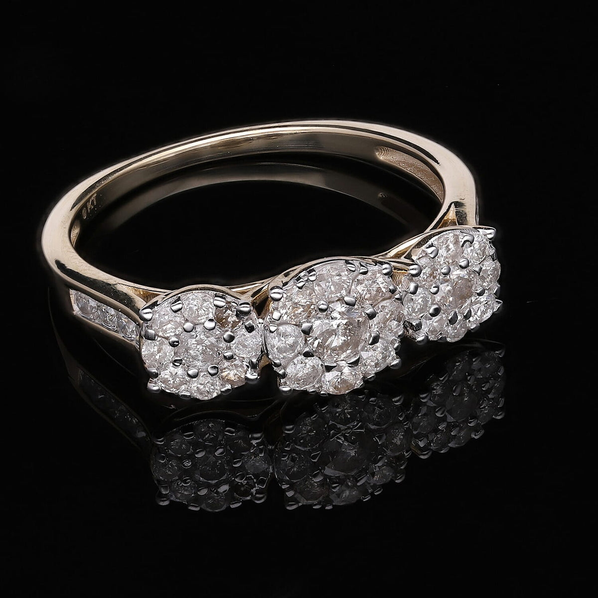 9K Yellow Gold SGL Certified Natural Diamond (G-H) Ring 1.00 Ct. 3805994 3