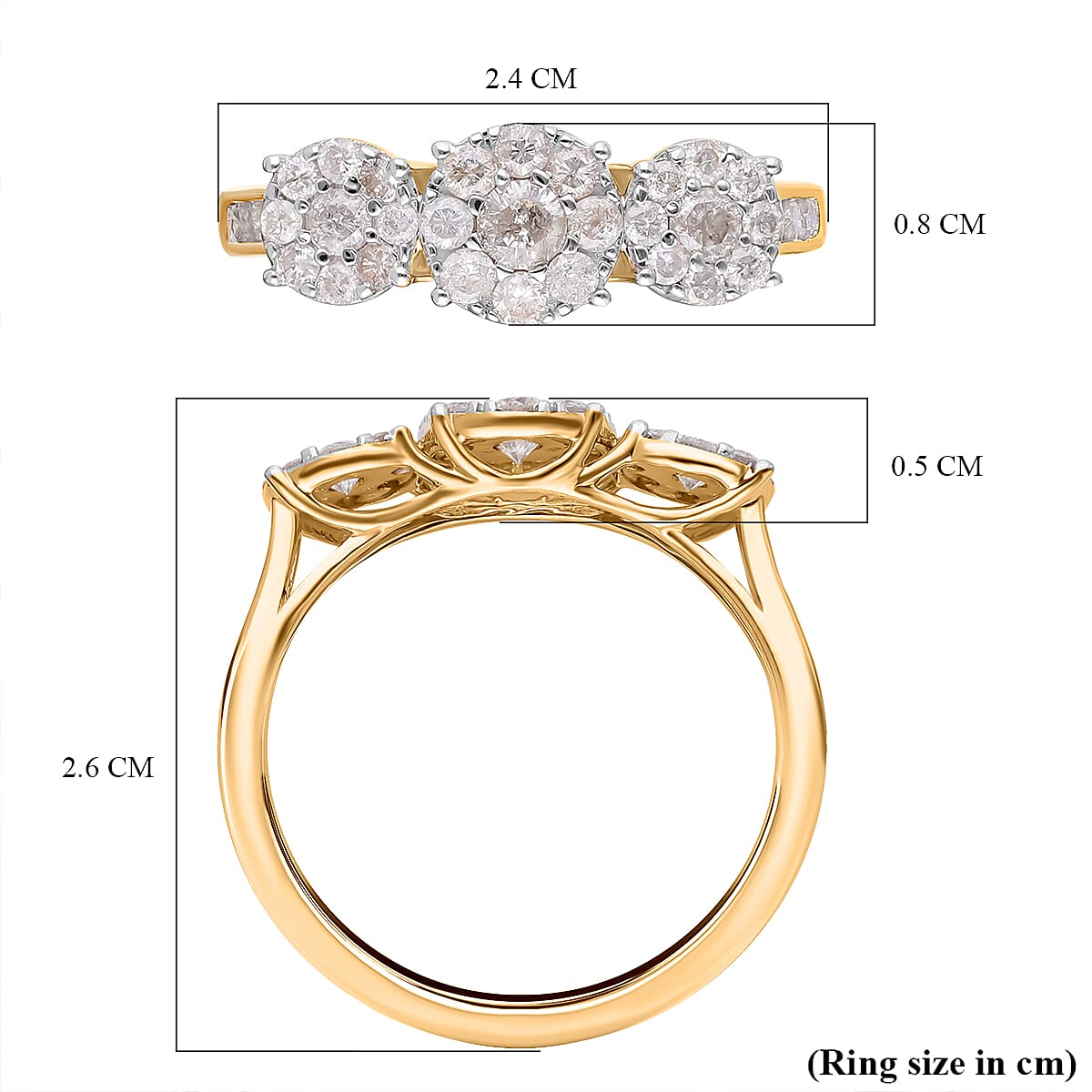 9K Yellow Gold SGL Certified Natural Diamond (G-H) Ring 1.00 Ct. 3805994 11