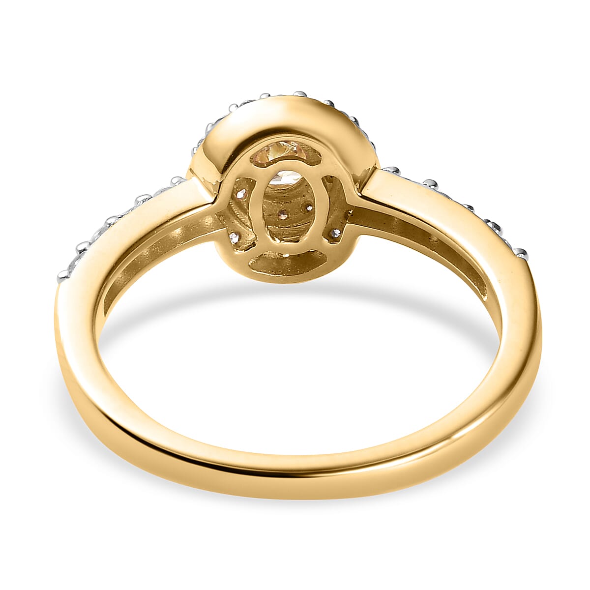 9K Yellow Gold SGL Certified Natural Yellow Diamond and Diamond I3 GH Cluster Ring 0.75 Ct 7214011 5