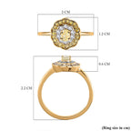 9K Yellow Gold SGL Certified Natural Yellow Diamond and White Diamond (G-H) Ring 0.50 Ct.