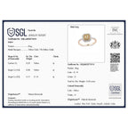 9K Yellow Gold SGL Certified Natural Yellow Diamond and White Diamond (G-H) Halo Ring 0.50 Ct.