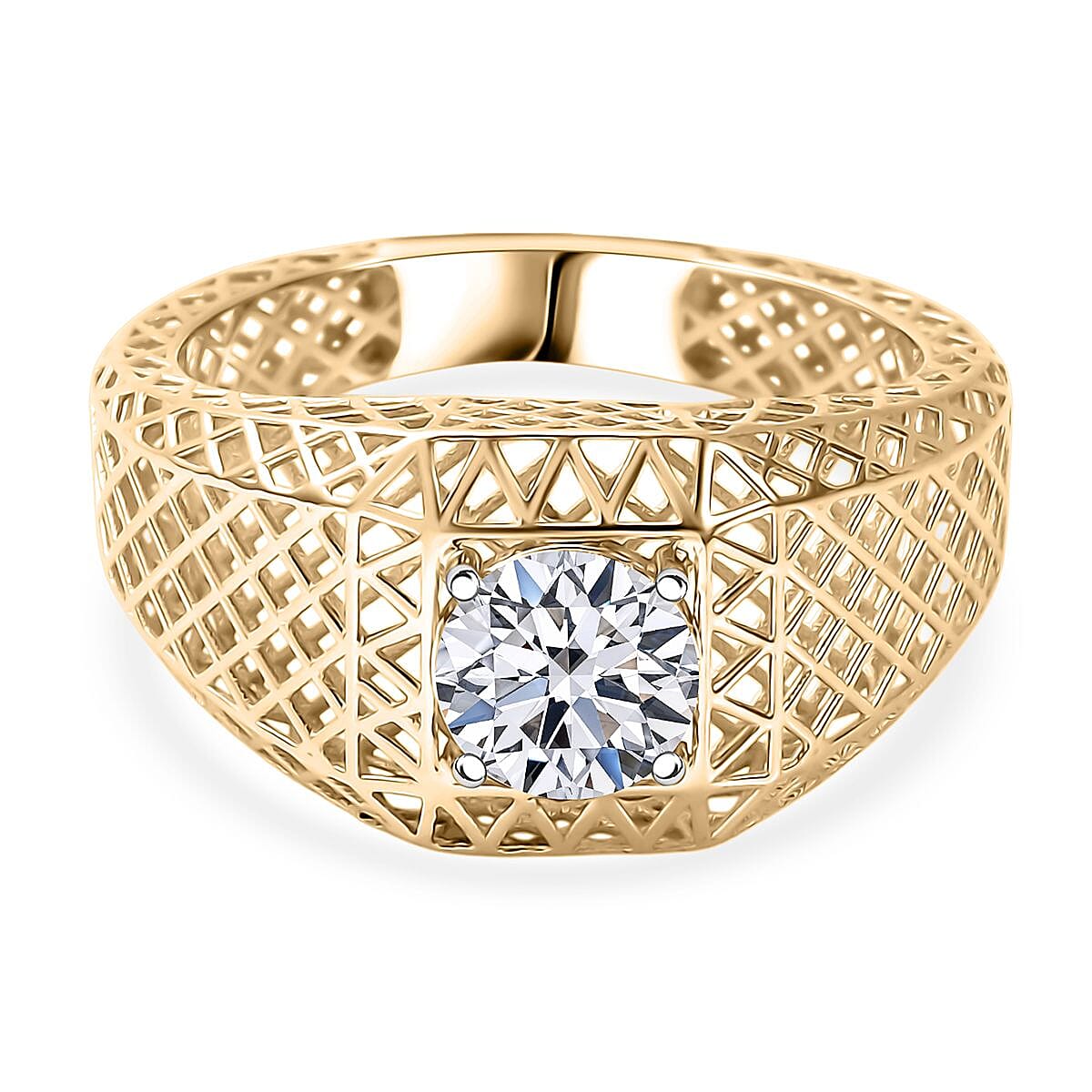 LUXURIANT 1 Ct. Lab Grown Diamond Solitaire Ring in 9K Yellow Gold 8309737 0