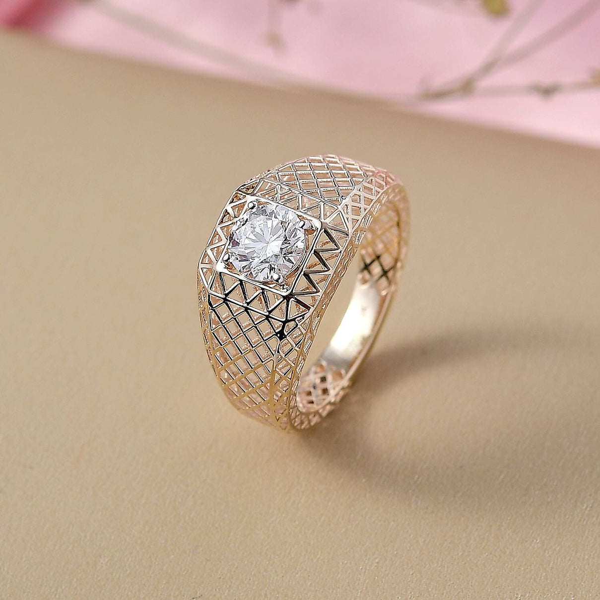 LUXURIANT 1 Ct. Lab Grown Diamond Solitaire Ring in 9K Yellow Gold 8309737 2