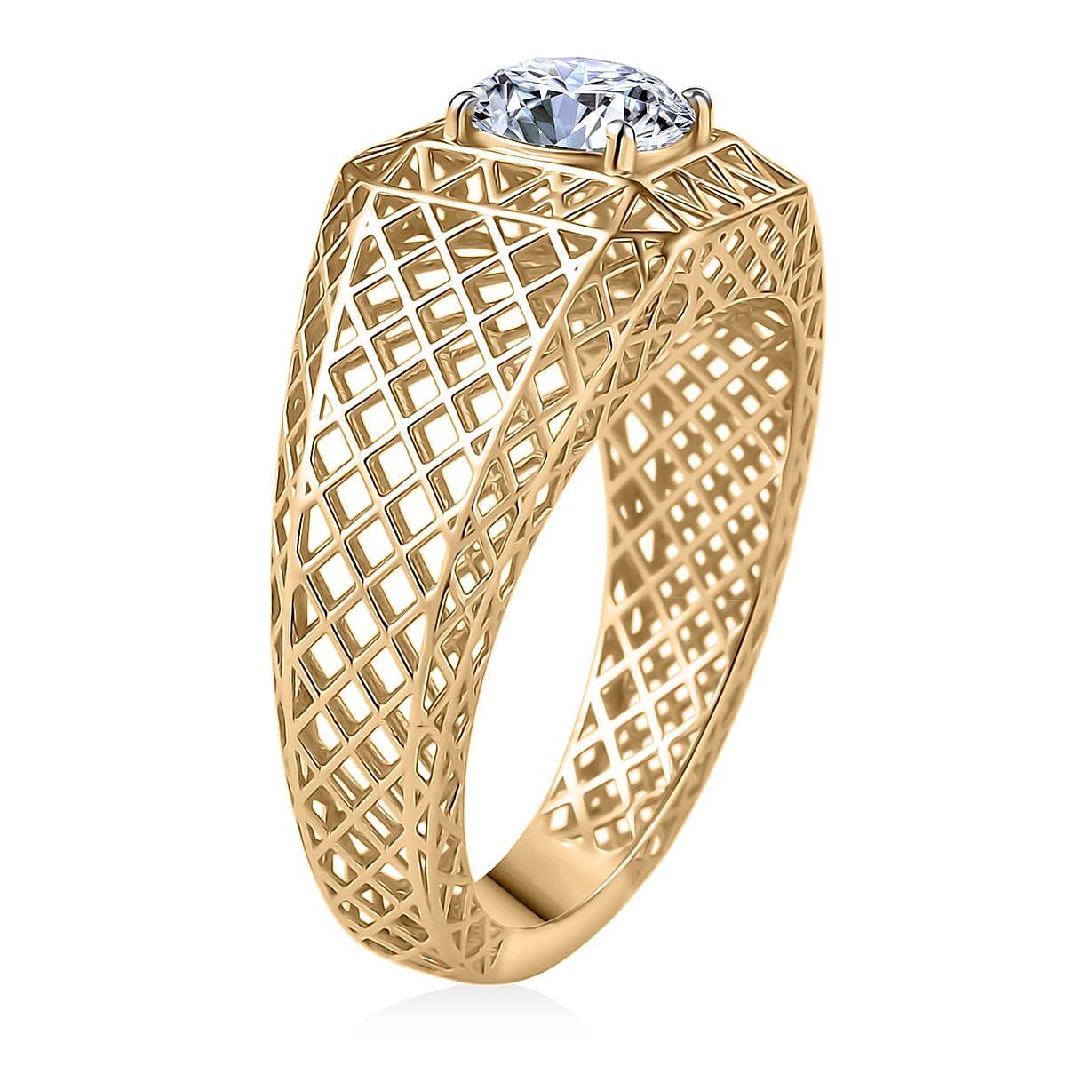 LUXURIANT 1 Ct. Lab Grown Diamond Solitaire Ring in 9K Yellow Gold 8309737 4