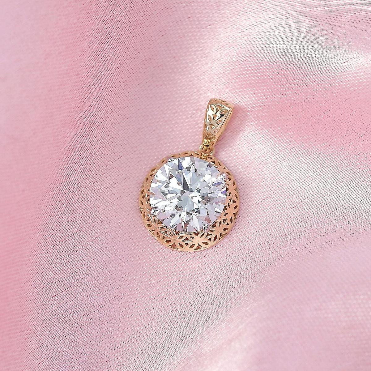 LUXURIANT 2 Ct. Lab Grown Diamond Solitaire Pendant in 9K Gold 8309745 2