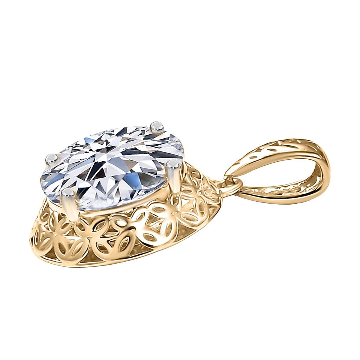 LUXURIANT 2 Ct. Lab Grown Diamond Solitaire Pendant in 9K Gold 8309745 4