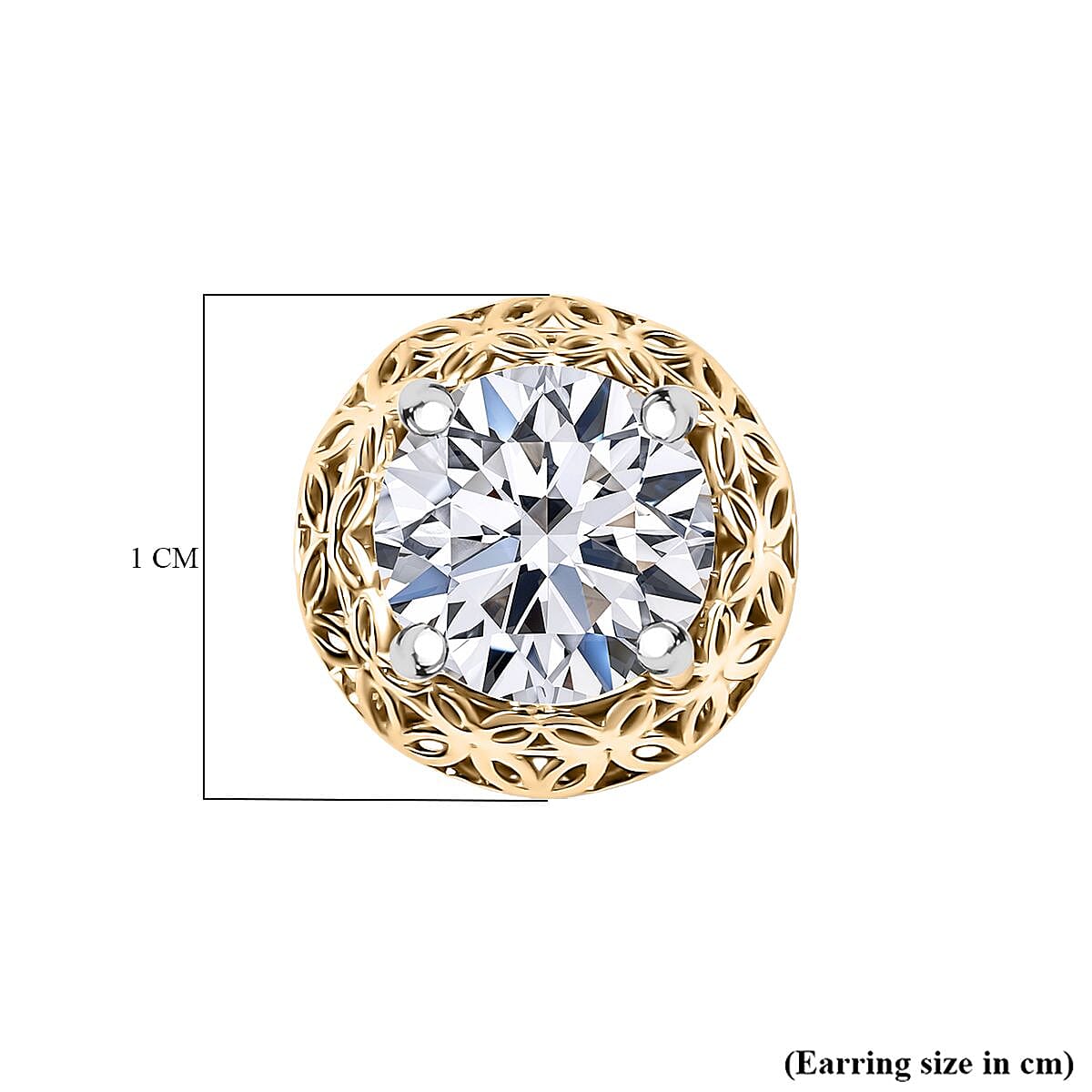 LUXURIANT 2 Ct. Lab Grown Diamond Solitaire Earrings in 9K Gold 8309749 5