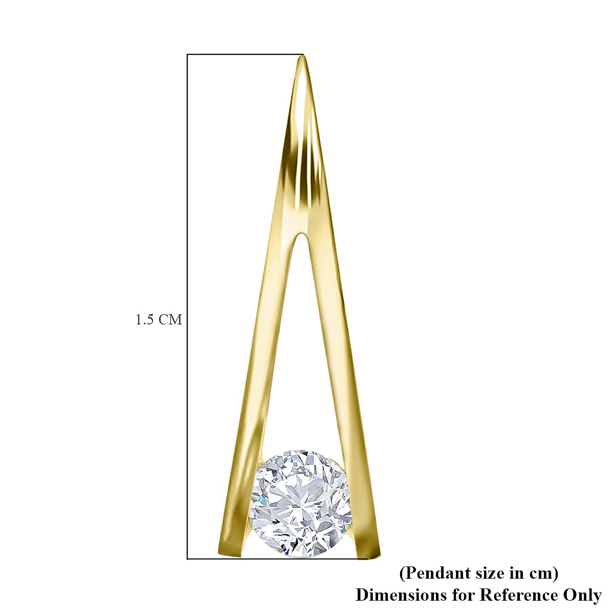 9K Yellow Gold Diamond Kiss Drop Slider Pendant 0.10 Ct 7518531 3