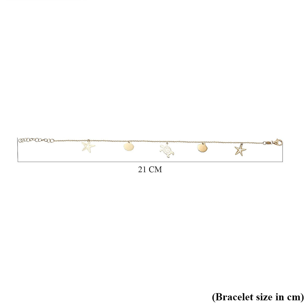 9K Yellow Gold Sea  Sand Adjustable Bracelet 7 to 8 Inch 7193259 4