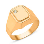 9K Yellow Gold Signet Ring. Gold WT 2.70 Gms