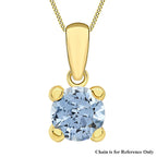 9K Yellow Gold  A   Cubic Zirconia  Pendant 0.75 ct,  Gold Wt. 0.2 Gms  0.750  Ct.