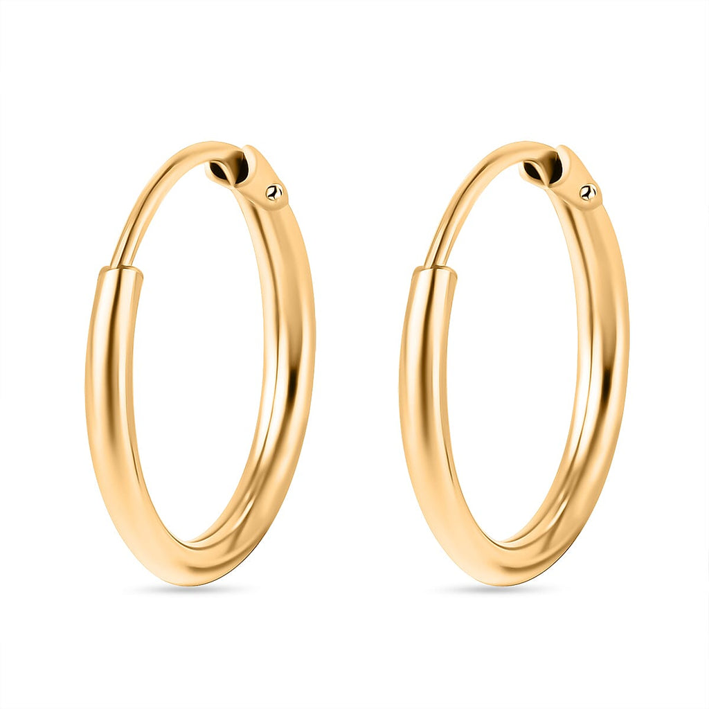 9K Yellow Gold  Hoop Earring