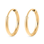 9K Yellow Gold  Hoop Earring