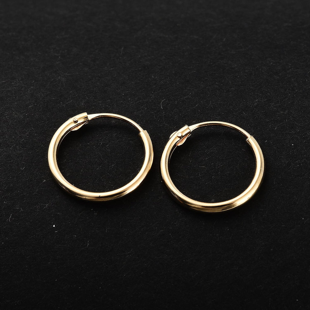 9K Yellow Gold  Hoop Earring