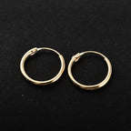 9K Yellow Gold  Hoop Earring