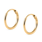 9K Yellow Gold  Hoop Earring