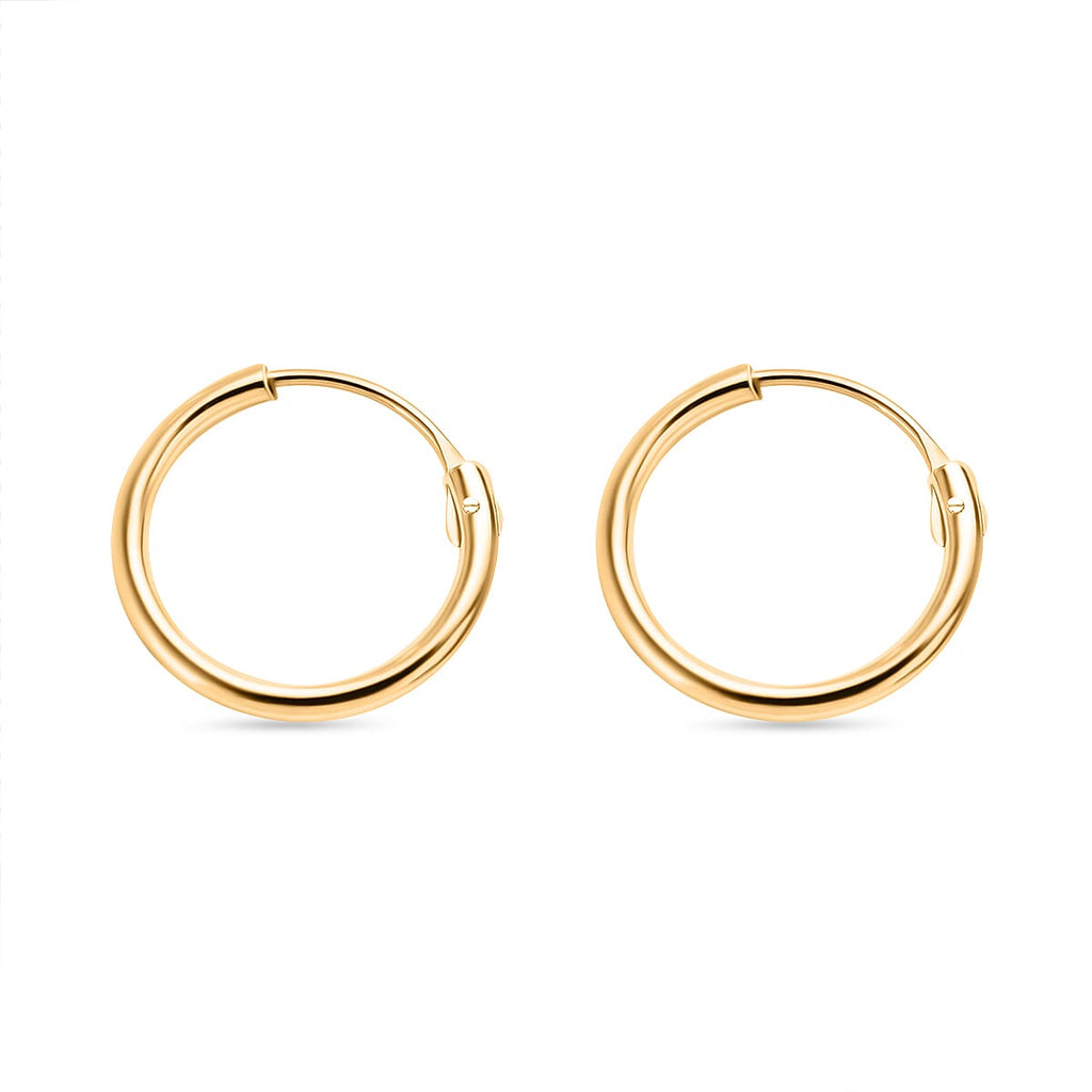 9K Yellow Gold  Hoop Earring
