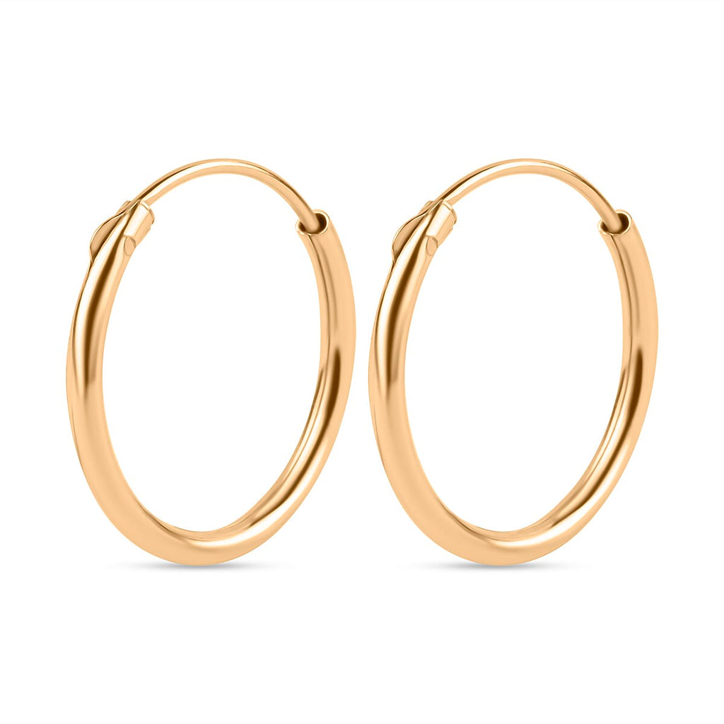 9K Yellow Gold Sleeper Hoop Earring