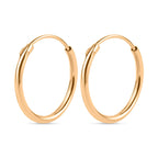9K Yellow Gold Sleeper Hoop Earring