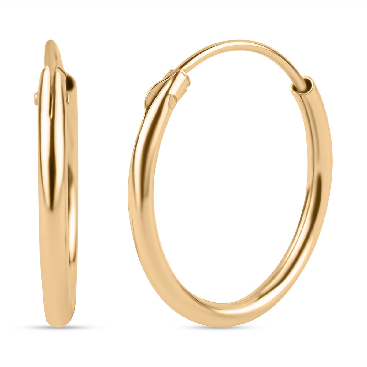 9K Yellow Gold Sleeper Hoop Earring 8024934 1