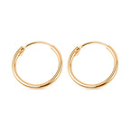 9K Yellow Gold Sleeper Hoop Earring
