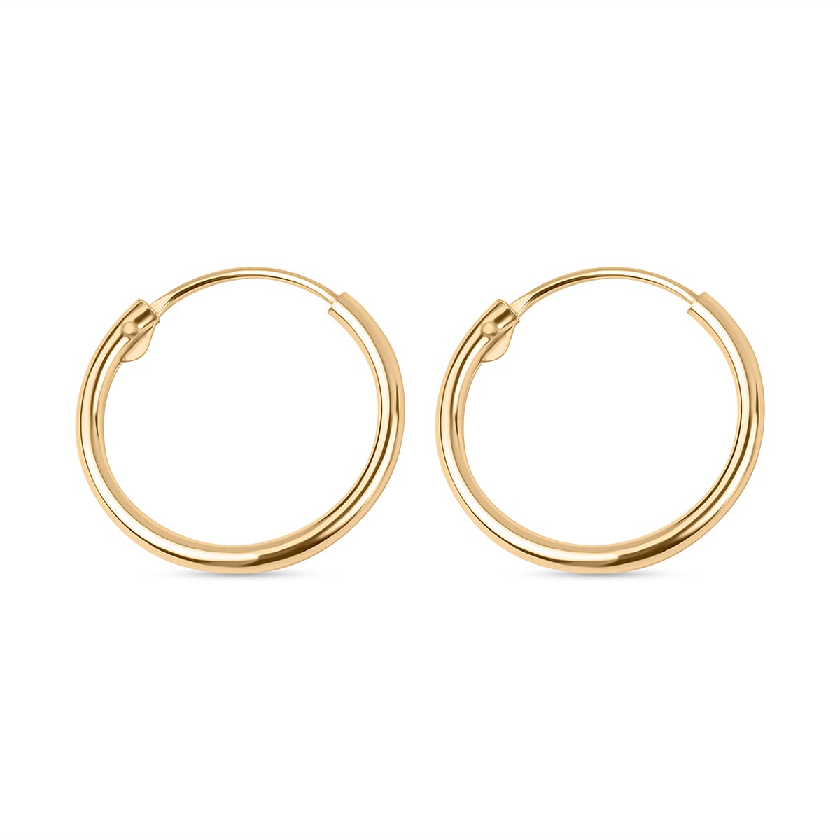 9K Yellow Gold Sleeper Hoop Earring 8024934 3
