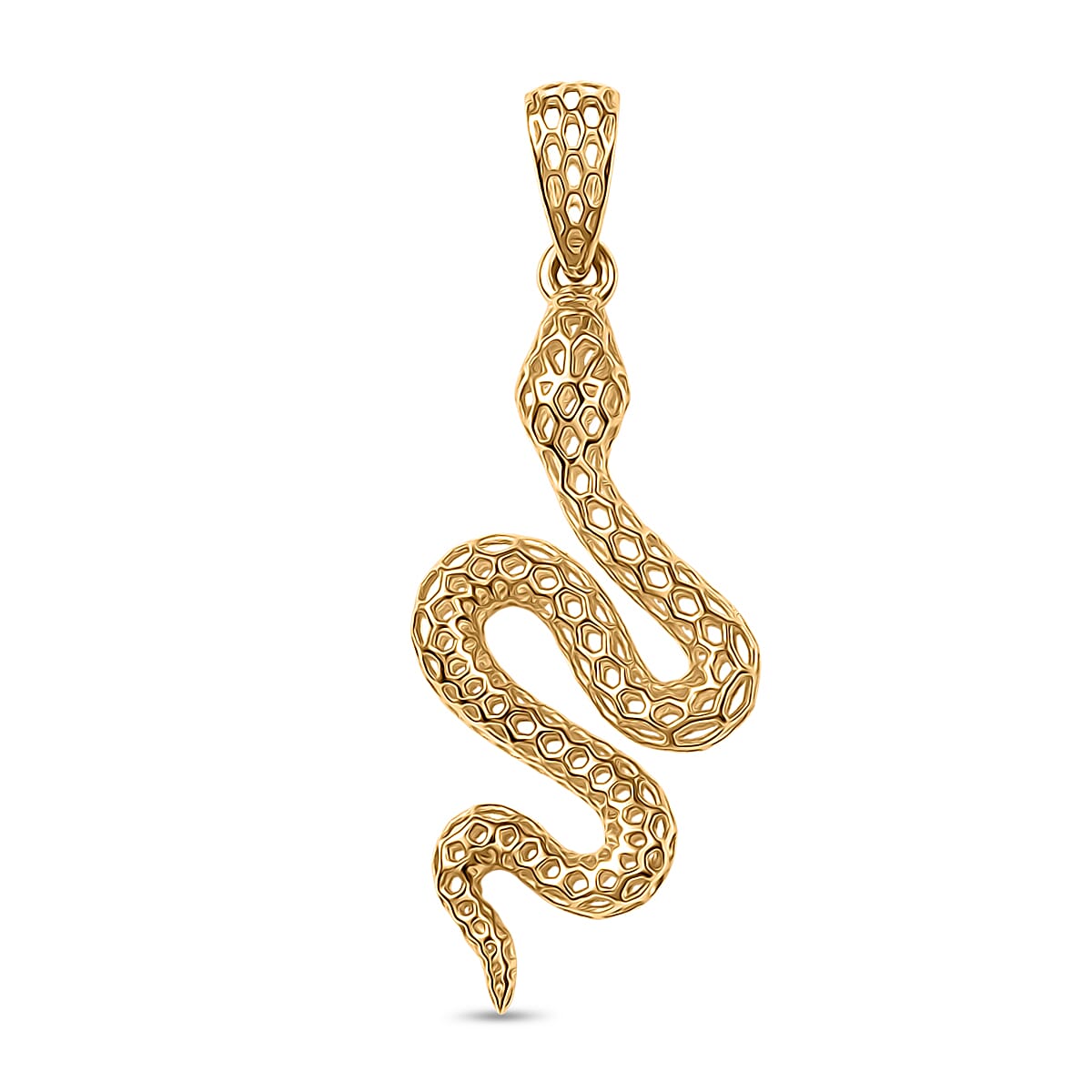 9K Yellow Gold Snake Pendant 8094665 0