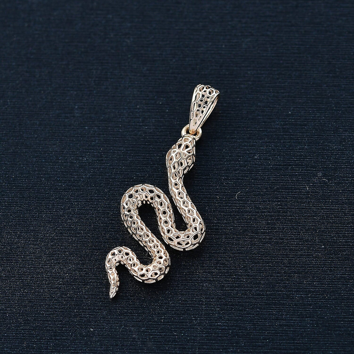 9K Yellow Gold Snake Pendant 8094665 3
