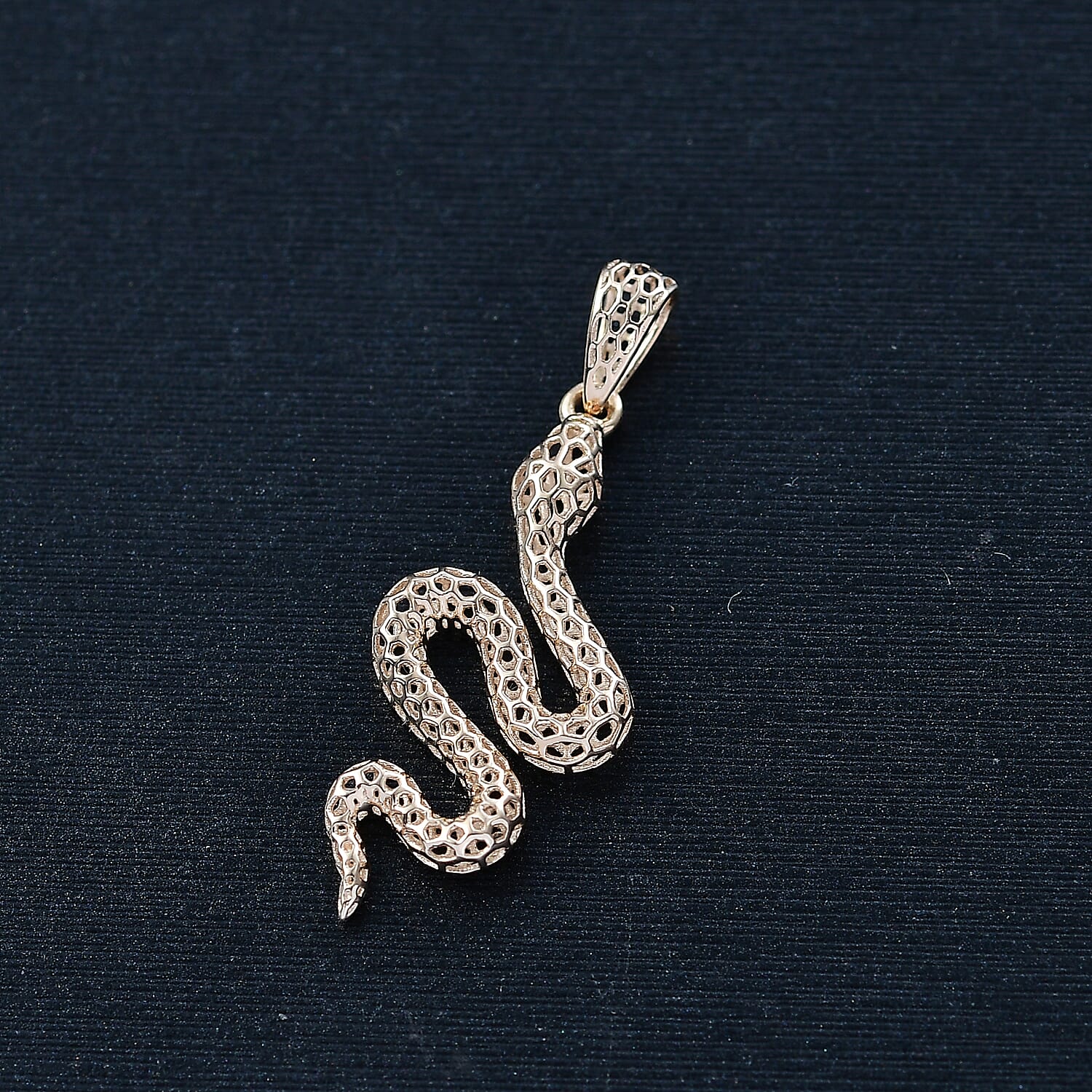 9K Yellow Gold Snake Pendant 8094665 3