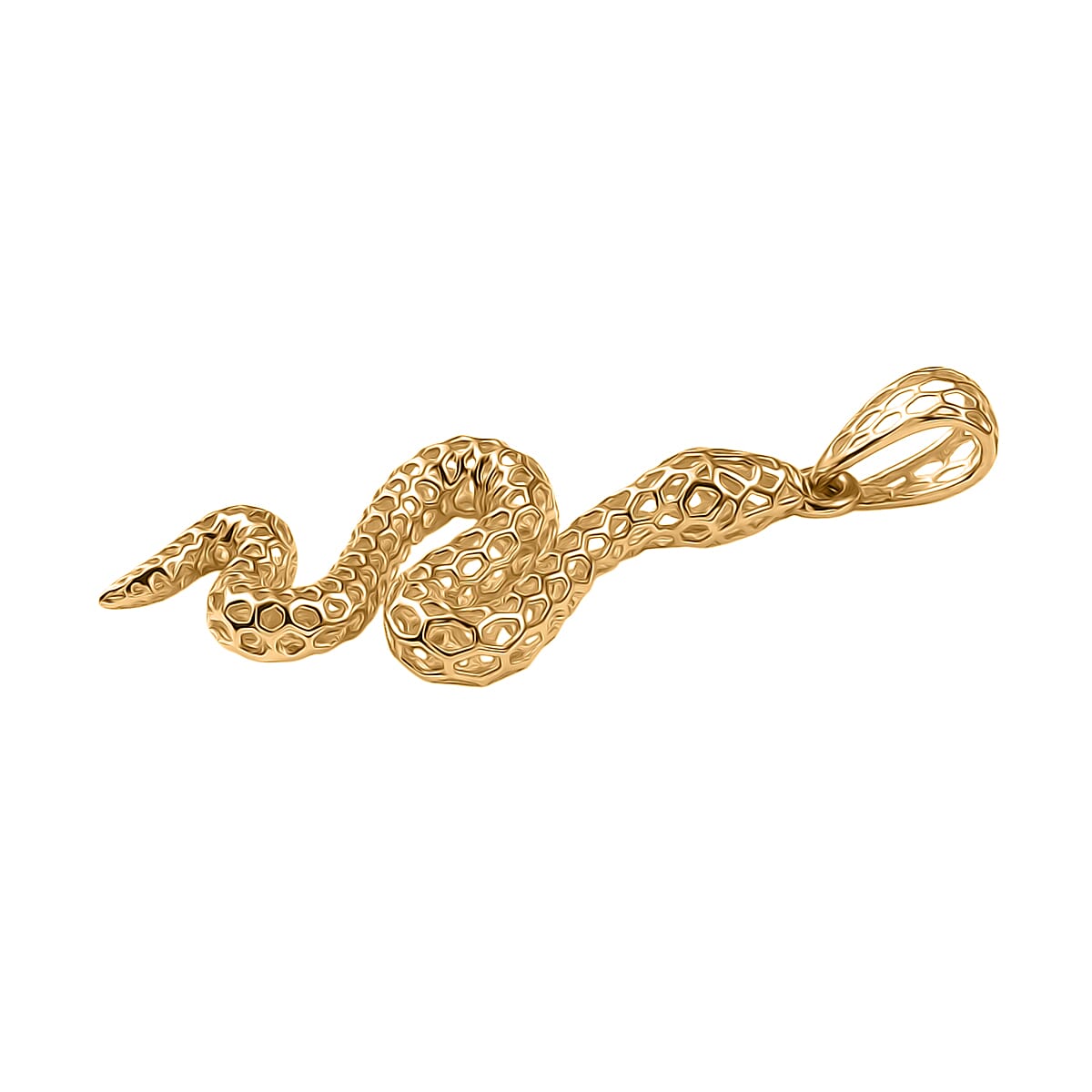 9K Yellow Gold Snake Pendant 8094665 4