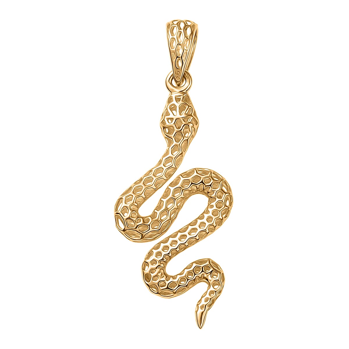9K Yellow Gold Snake Pendant 8094665 5