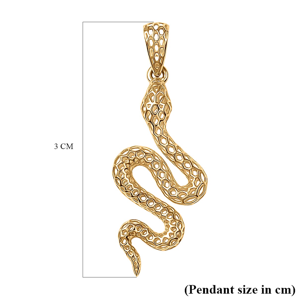 9K Yellow Gold Snake Pendant 8094665 6