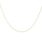 9K Yellow Gold Soldered Trace Chain 16 Inch