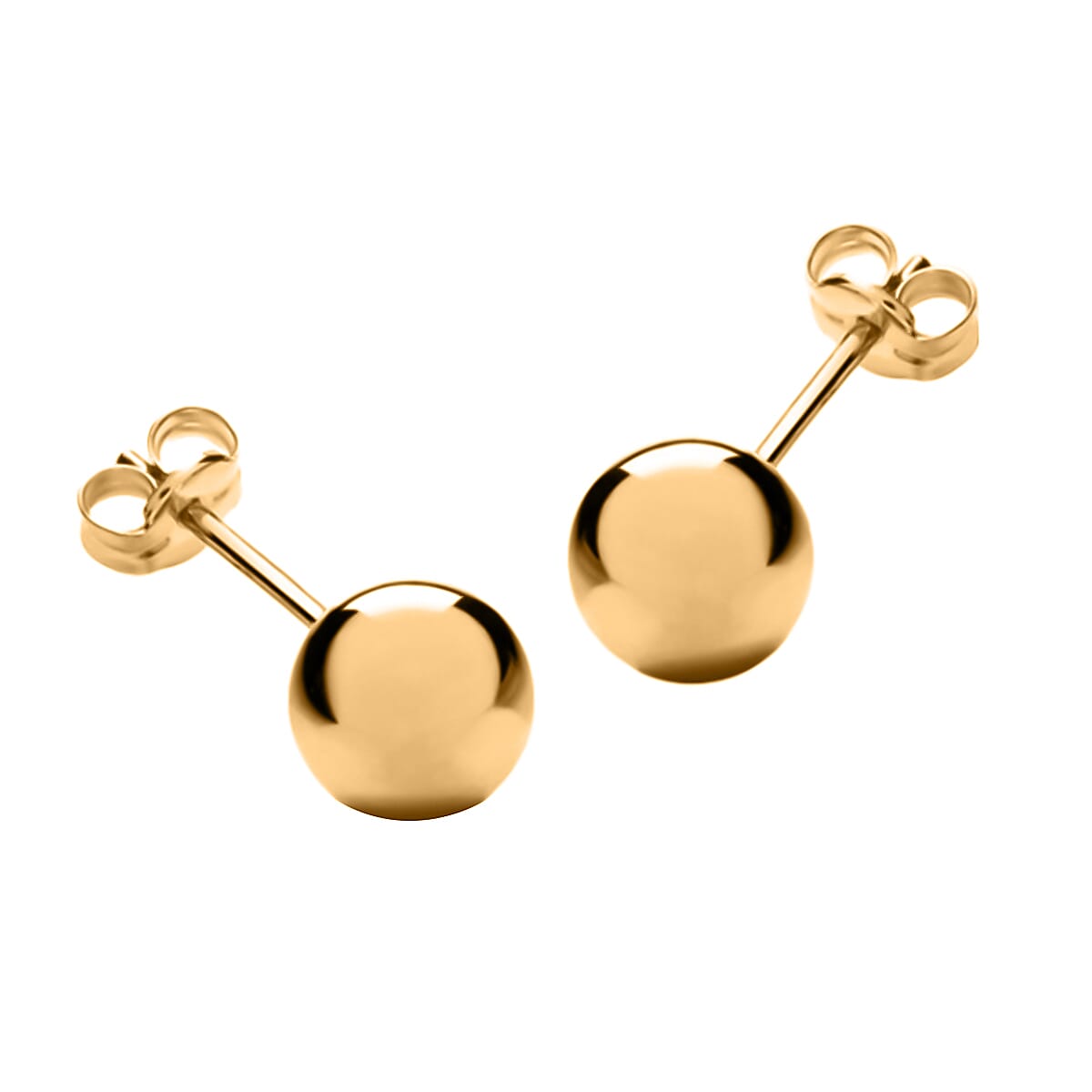 Vicenza Collection - 9K Yellow Gold High Polished Ball Stud Earrings 7637491 0
