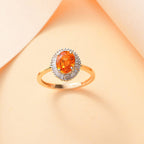 9K Yellow Gold Nigerian Natural AAA Spessartine Garnet 1.97 Ct.