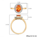 9K Yellow Gold Nigerian Natural AAA Spessartine Garnet 1.97 Ct.